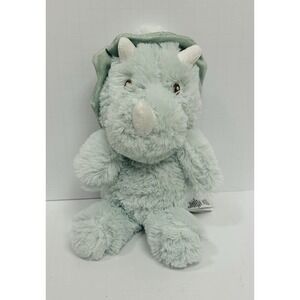 Little & Loved Sage Green Triceratops Dinosaur Plush Stroller Toy D05474 9in
